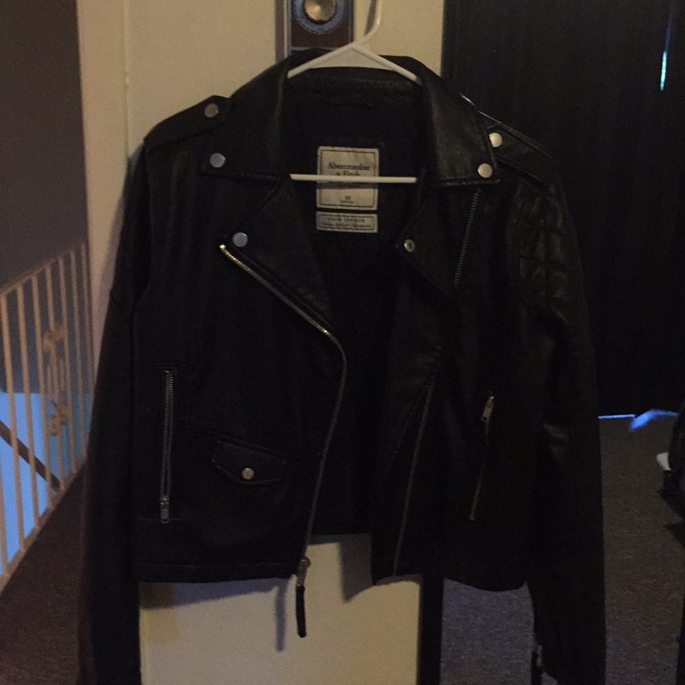 Abercrombie Black Leather Jacket